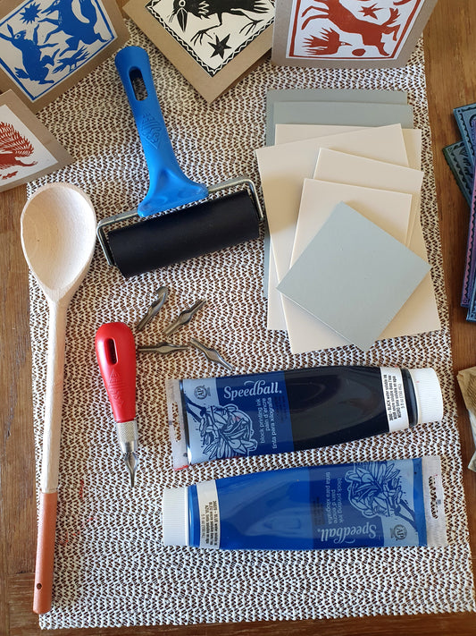Festive Linocut printing with Diana Catchpole, 24th November 2026
