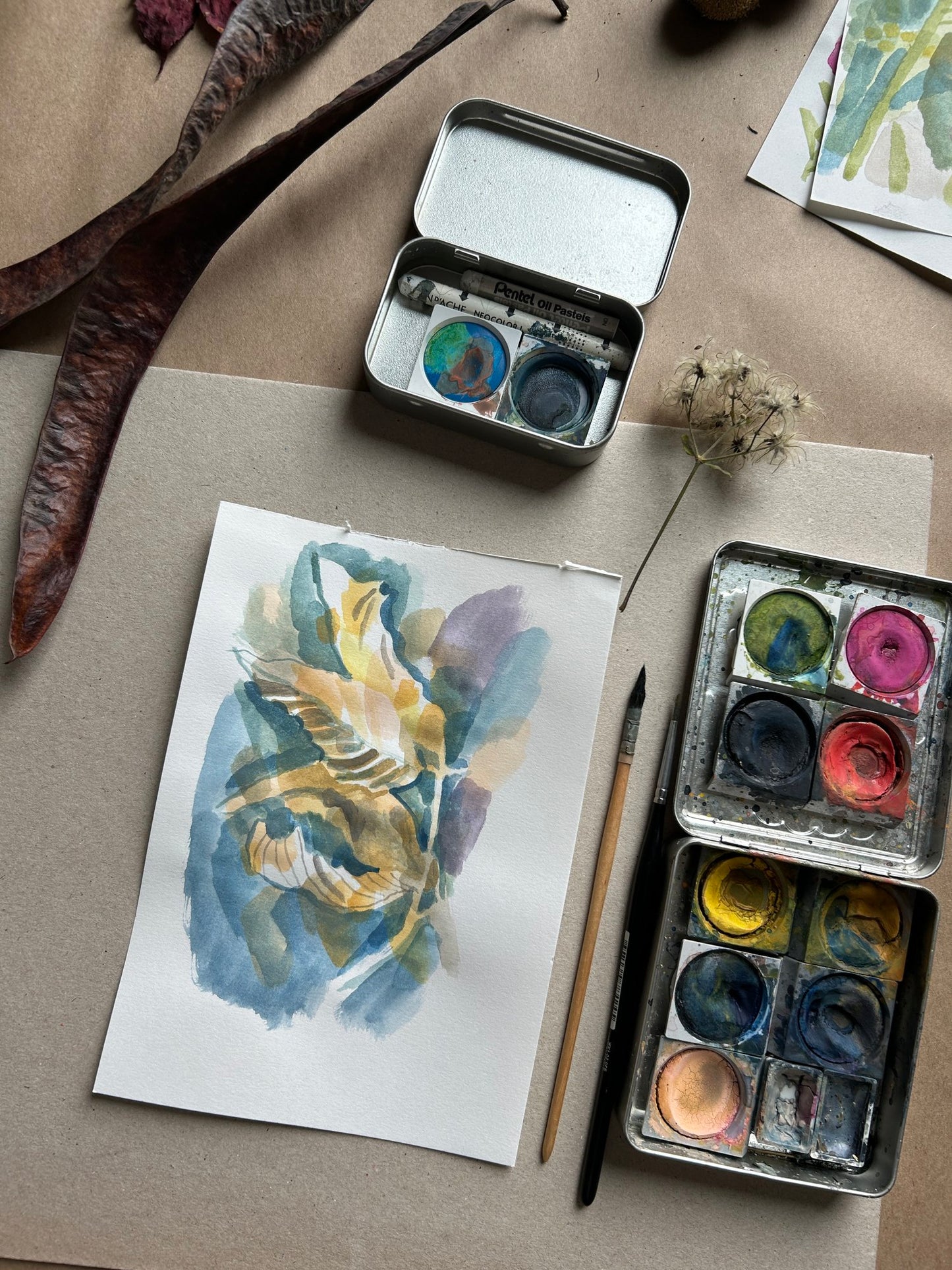 Mixed media drawing with Olga Ptashnik, 12th Nov 2024