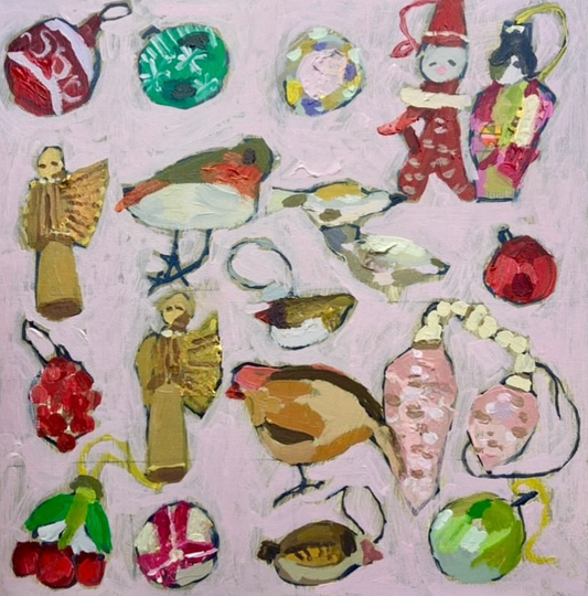 Festive, mixed media painting class with Charlotte Hardy, 25th November 2025