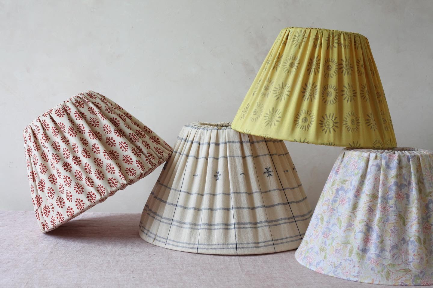 Fabric lampshade making