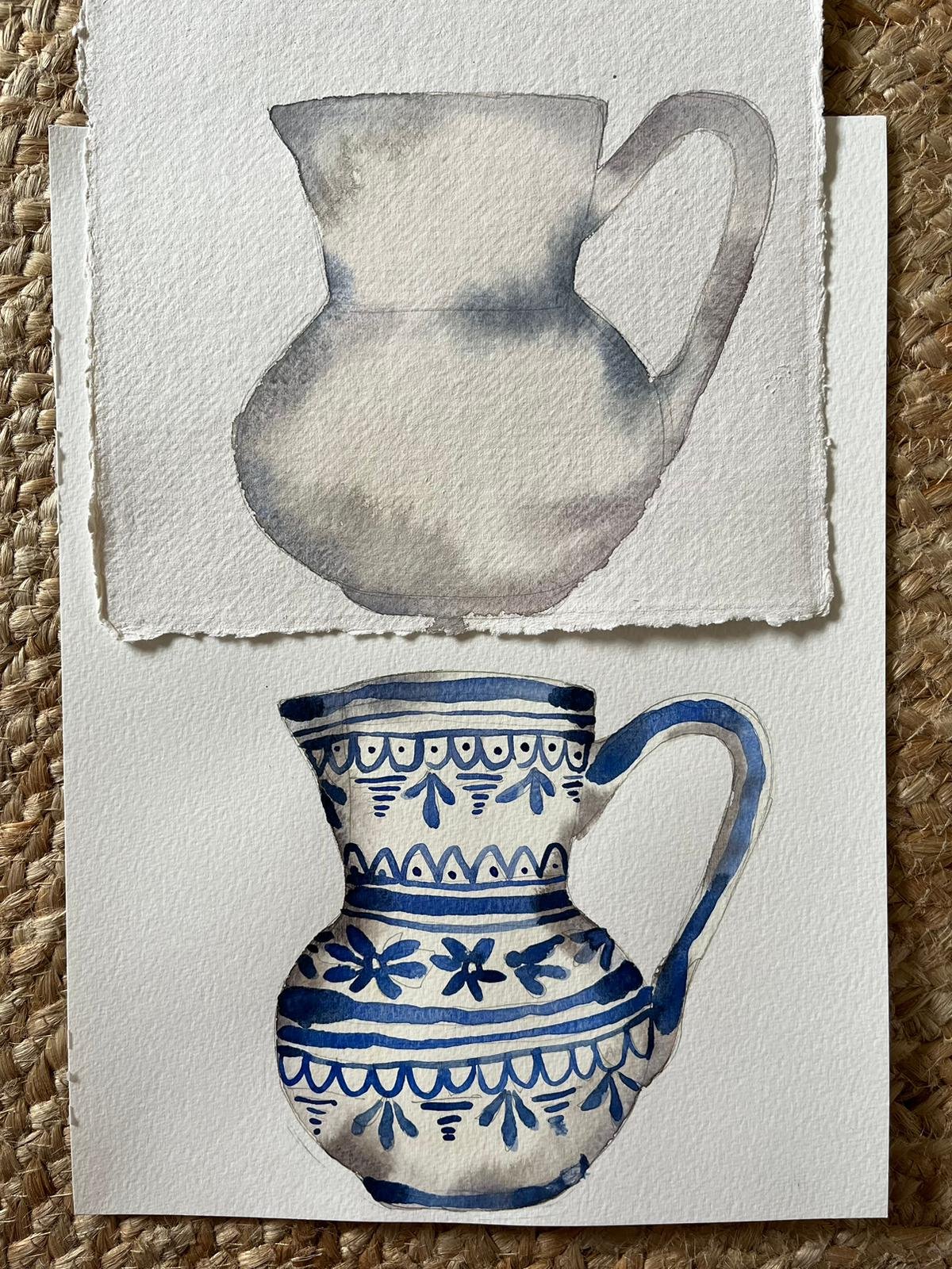 Water colour, pencils and fineliners with Polly Mabel Illustration, 26th Mar 2024