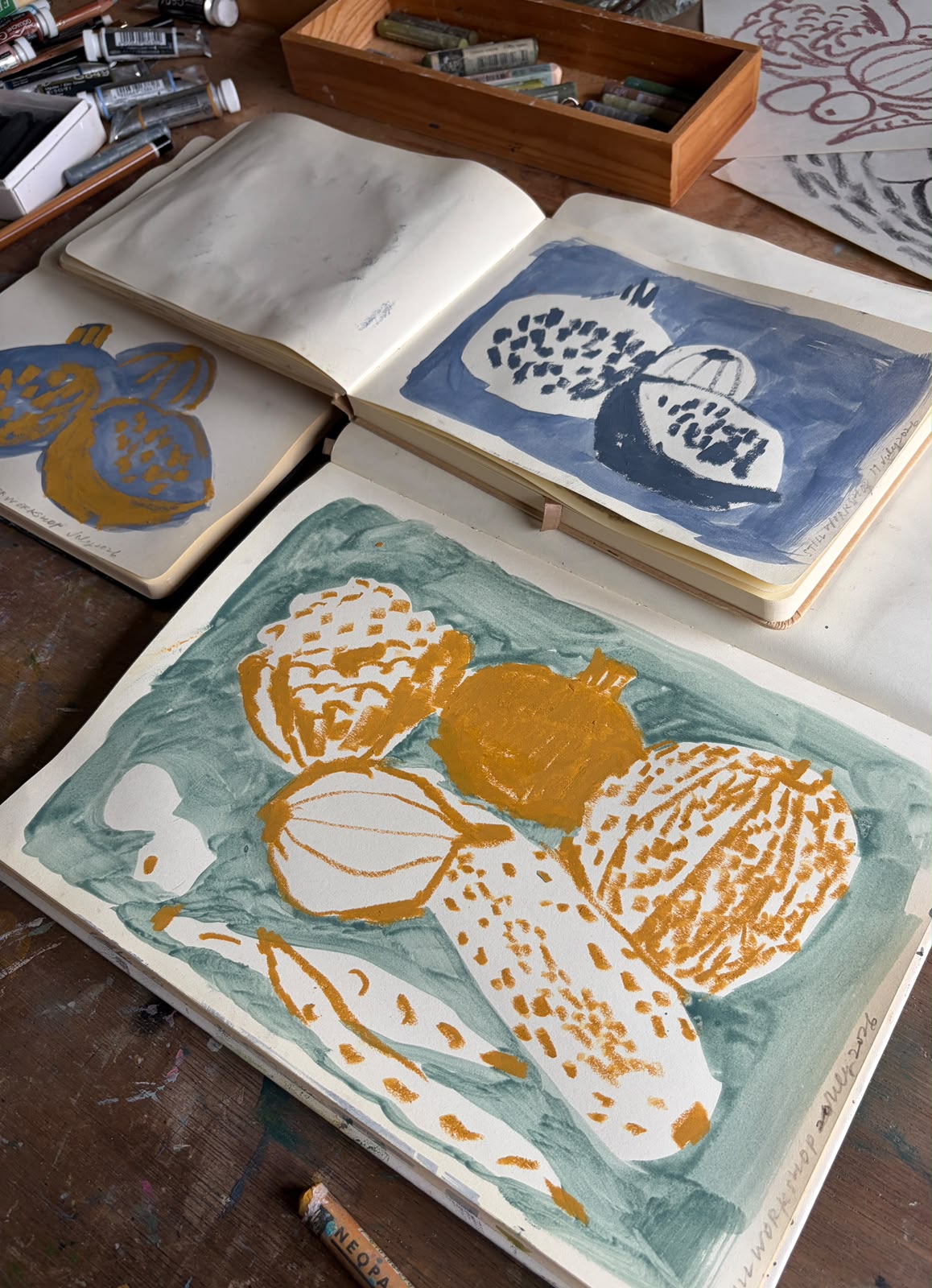 Mixed media drawing with Akiko Juni, 11th July 2026