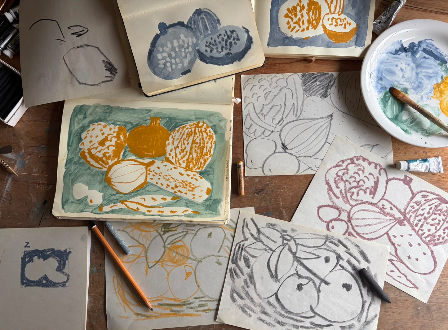 Mixed media drawing with Akiko Juni, 11th July 2026