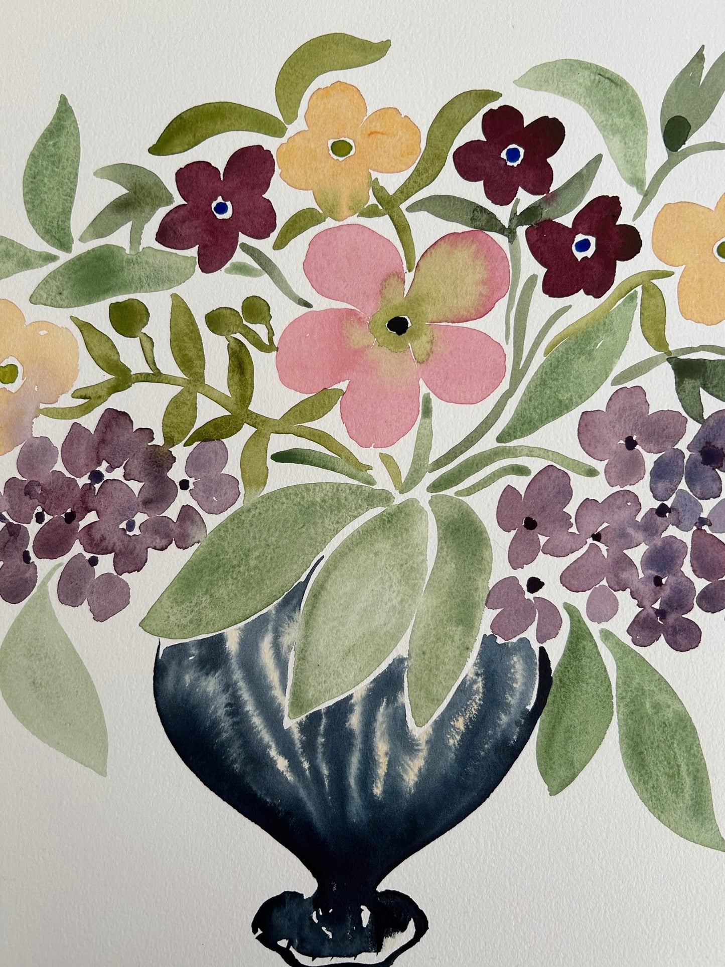 Watercolours and coloured pencils with Anine Cecile Iverson, 14th May 2024