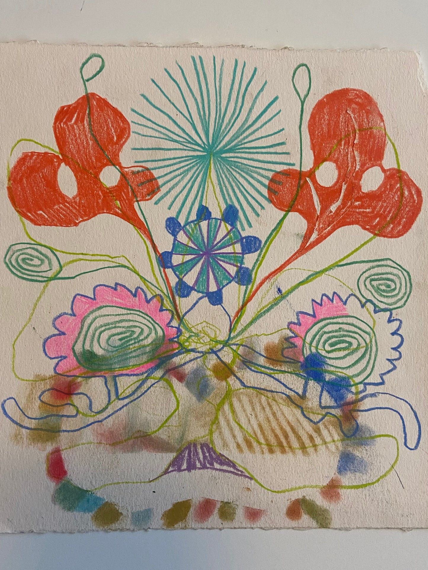 Colour pencil drawing with Claire Downes, 24th Feb 2026