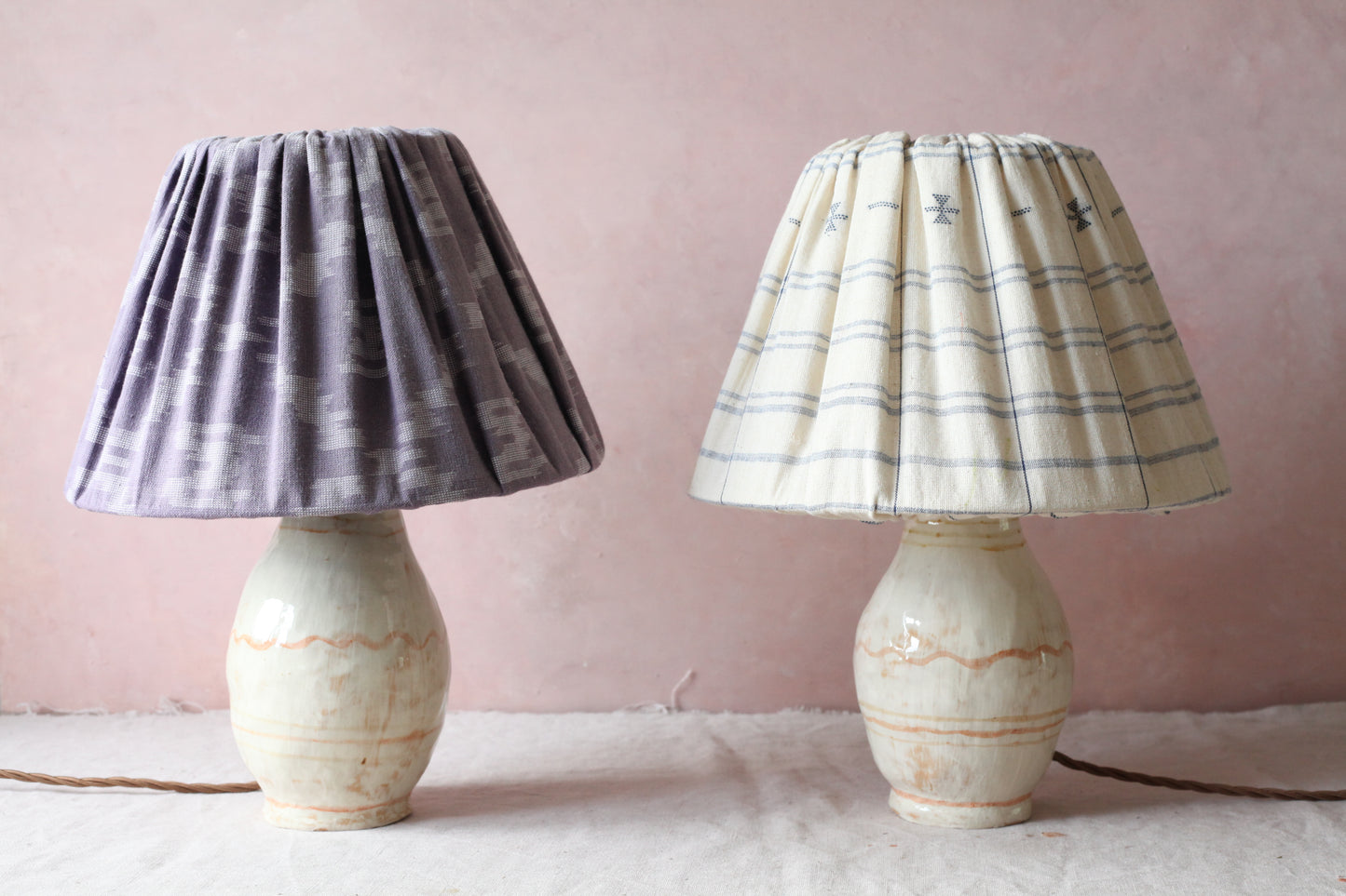 Fabric lampshade making