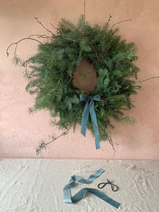 Christmas wreath making