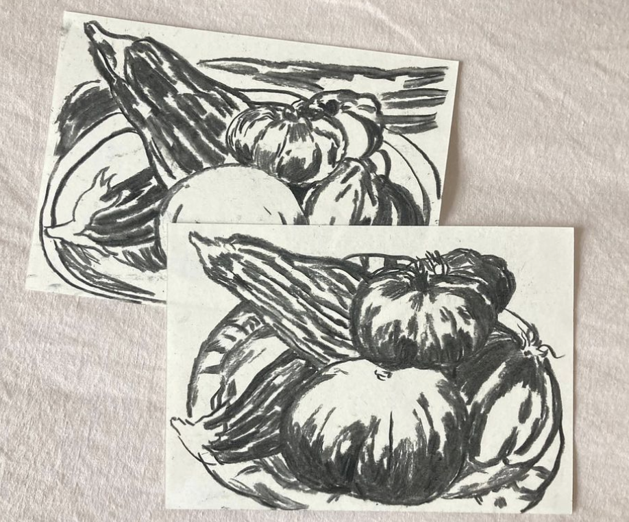 Charcoal drawing with Molly Martin, 20th April 2023