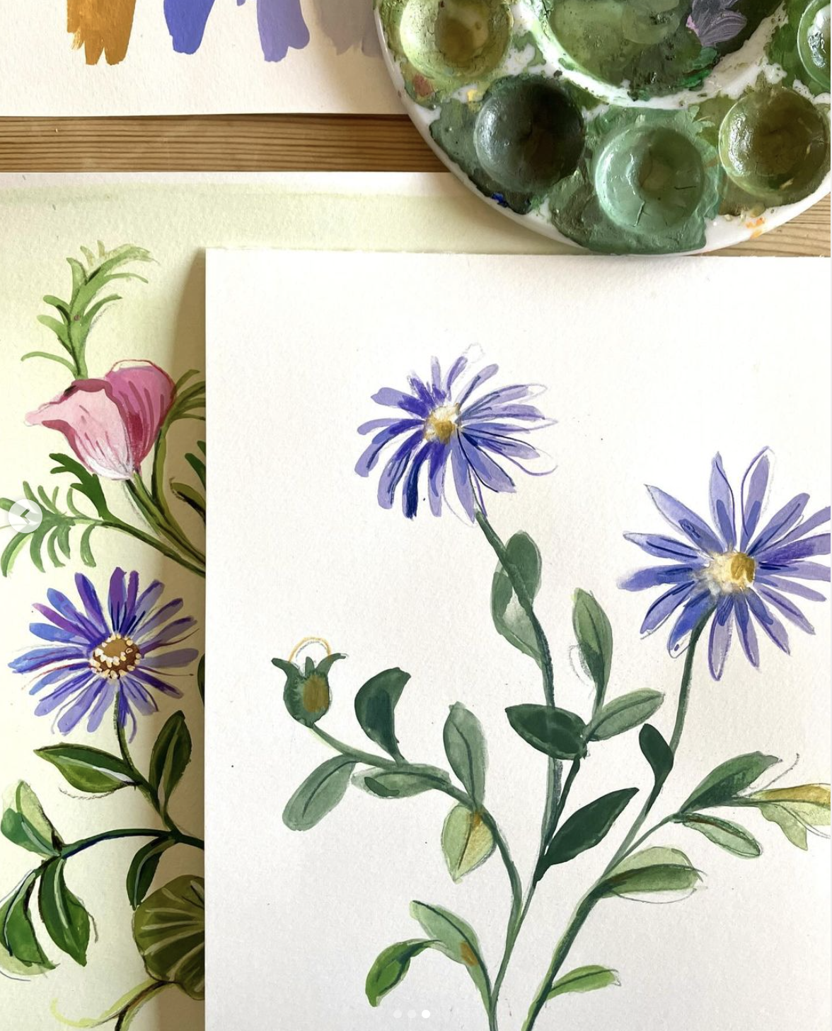 Gouache and water colour pencils with Clare Therese Gray, 17th Sept 2024