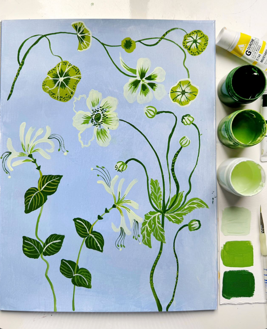 Acrylic painting with Sarah Gordon, 1st October 2024