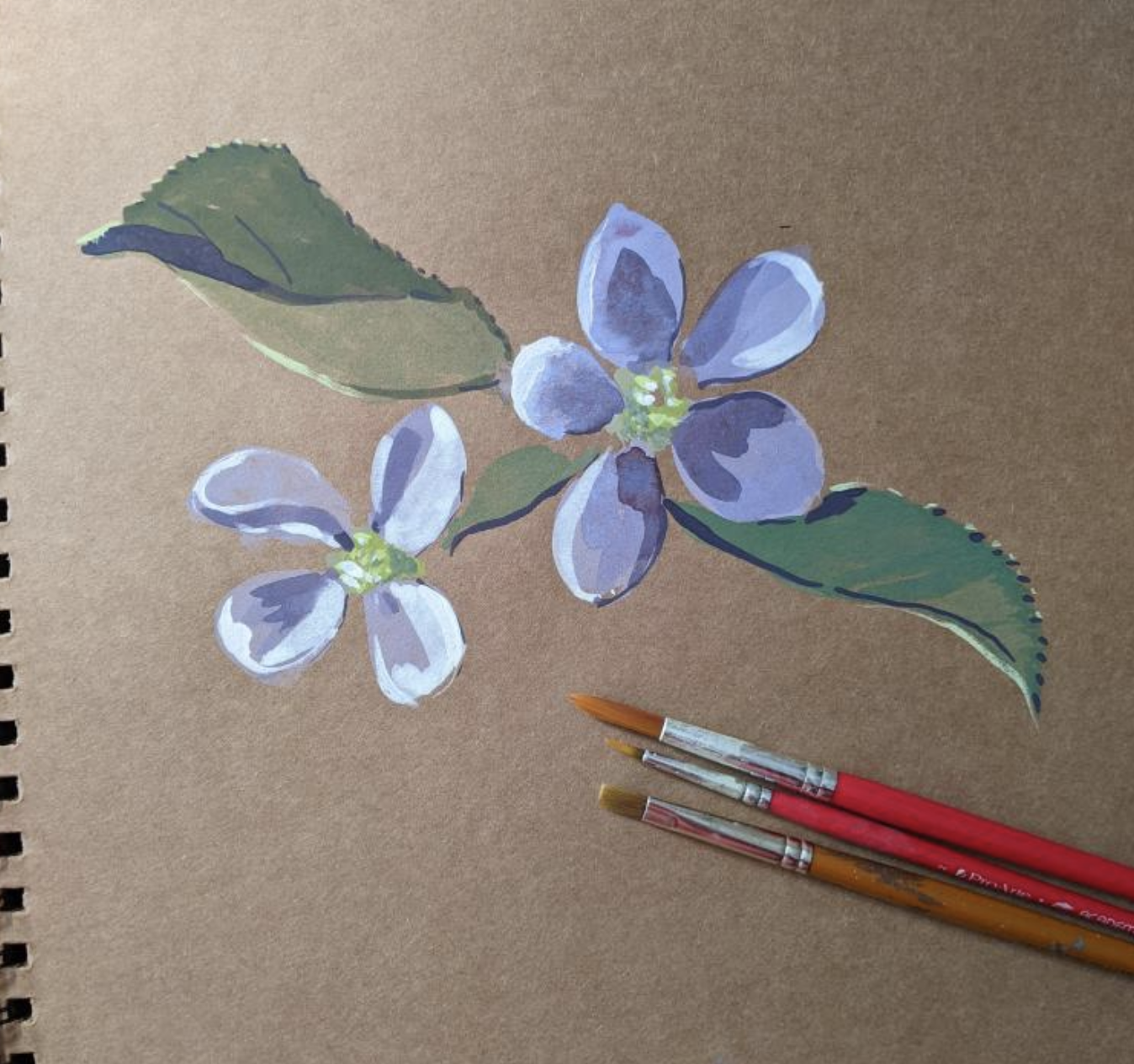 Gouache painting with Angelina Berry, 22nd April 2025