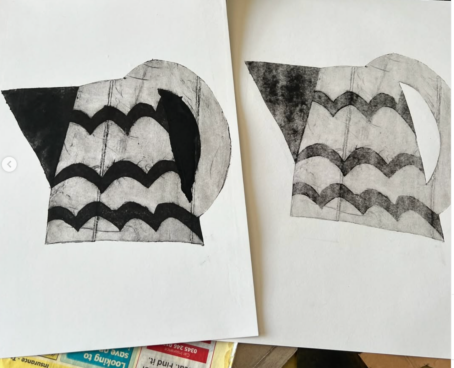 Tetra Pack printmaking with Maureen Nathan, 14th October 2025