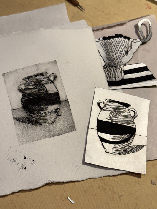 Tetra Pack printmaking with Maureen Nathan, 14th October 2025